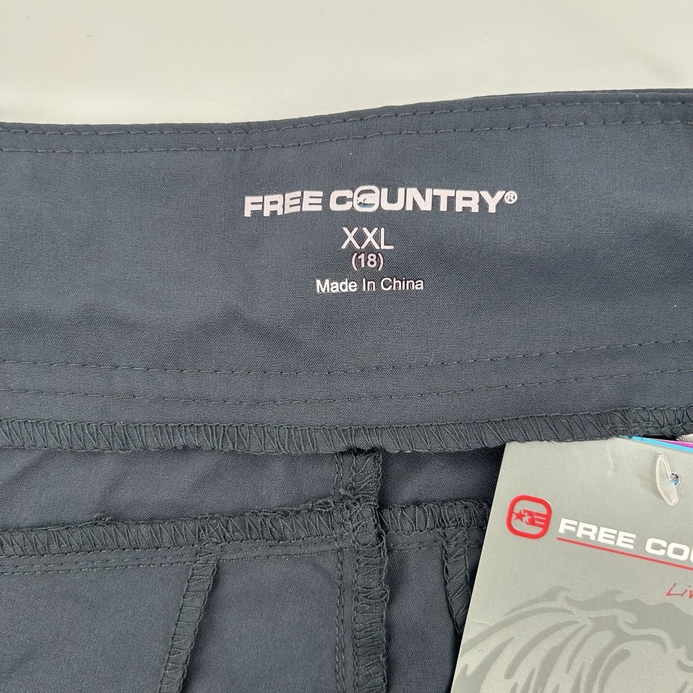 Free Country Beach & Beyond Womens XXL Steel Gray Bermuda Swim Board Shorts NWT - Picture 5 of 10